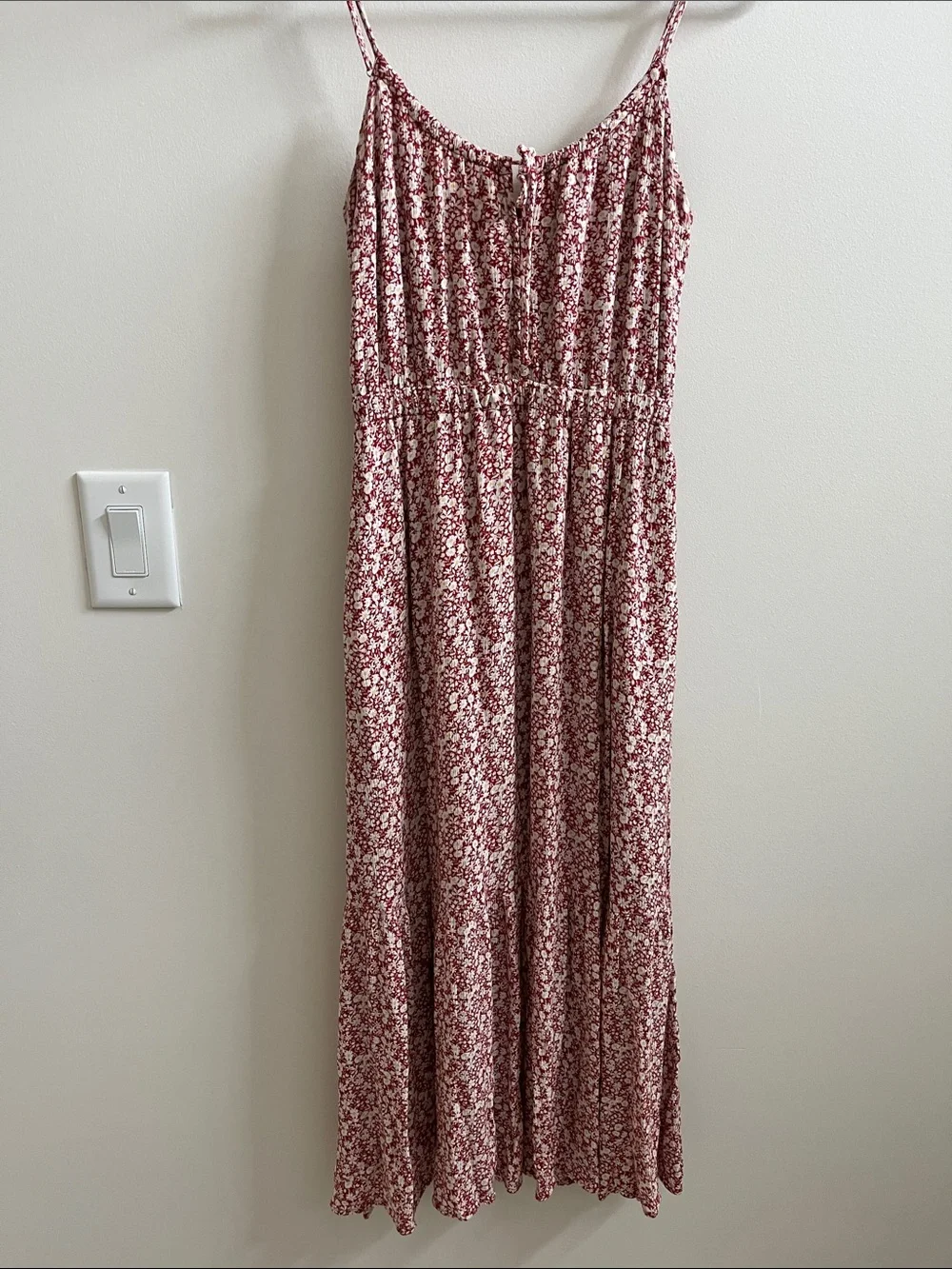 Abercrombie & Fitch Maxi Dress Tiered Floral Sundress 90s Vintage Size XS